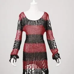 Haut Noir Et Rouge PUNK RAVE 'apocalypse 2022' -Vêtements Gothiques 083 900