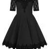 Robe Noire HELL BUNNY 'amara' -Vêtements Gothiques 10004550 amara dress blk 10 2 900