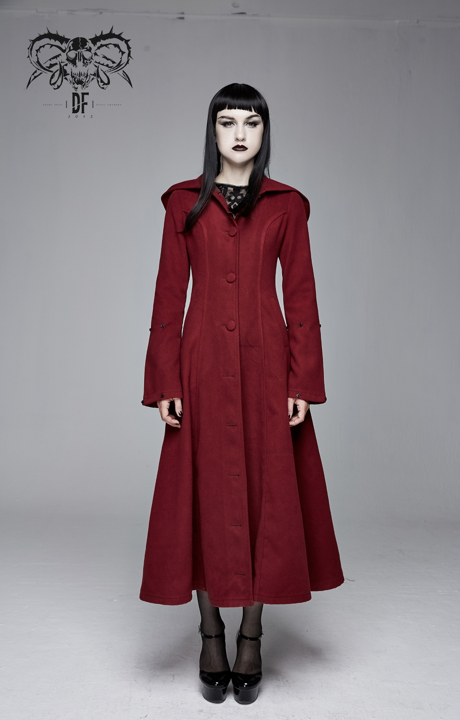 Long Manteau DEVIL FASHION 'blood Of Sirena' 6 Long Manteau DEVIL FASHION 'blood Of Sirena' – Image 4