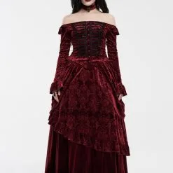 Jupe Victorienne Rouge PUNK RAVE 'blood Empera' 10 Jupe Victorienne Rouge PUNK RAVE 'blood Empera' -Vêtements Gothiques 11103201 900