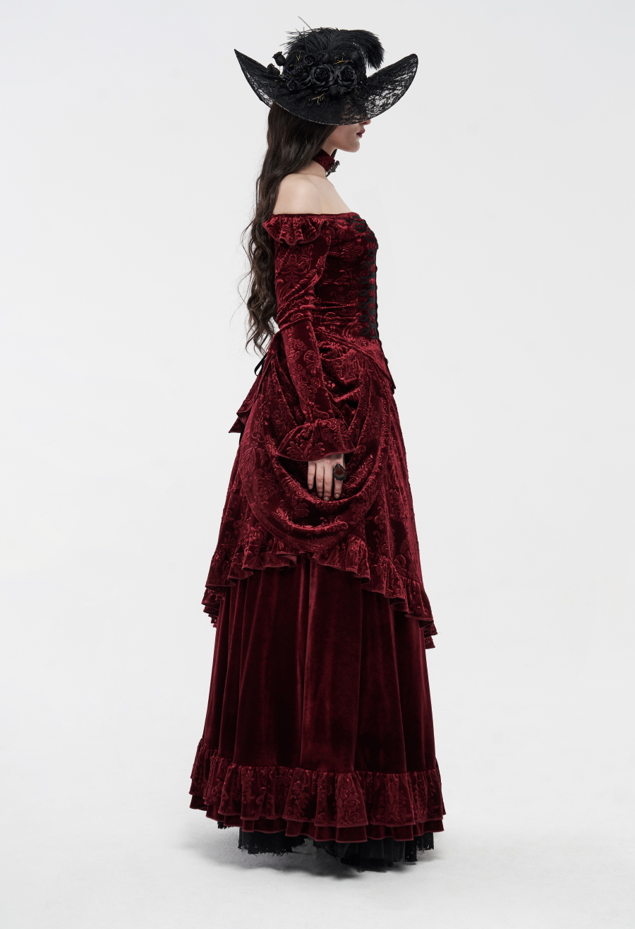 Jupe Victorienne Rouge PUNK RAVE 'blood Empera' 7 Jupe Victorienne Rouge PUNK RAVE 'blood Empera' – Image 5