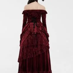 Jupe Victorienne Rouge PUNK RAVE 'blood Empera' 11 Jupe Victorienne Rouge PUNK RAVE 'blood Empera' -Vêtements Gothiques 11103211 900