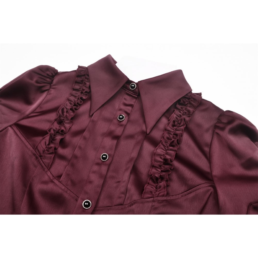 Chemisier Bordeaux DARK IN LOVE 5 Chemisier Bordeaux DARK IN LOVE – Image 3