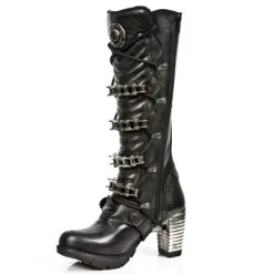Bottes Cuir Noir NEW ROCK M.TR023-C1 -Vêtements Gothiques 140