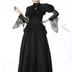 Longue Jupe Empire DARK IN LOVE 'Amalberta' 10 Longue Jupe Empire DARK IN LOVE 'Amalberta' -Vêtements Gothiques 1411 900