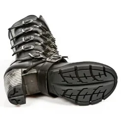 Bottes Cuir Noir NEW ROCK M.TR023-C1 -Vêtements Gothiques 142