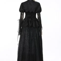 Longue Jupe Empire DARK IN LOVE 'Amalberta' 11 Longue Jupe Empire DARK IN LOVE 'Amalberta' -Vêtements Gothiques 1512 900