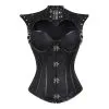 DISCOBOLE Corset Gothique En Tissu Brocarde Noir 2 DISCOBOLE Corset Gothique En Tissu Brocarde Noir -Vêtements Gothiques 1520 900