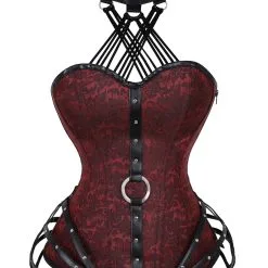 DISCOBOLE Corset Rouge 'dominatrix' -Vêtements Gothiques 170 900