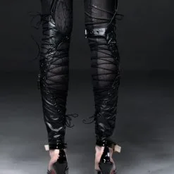 Guêtres Gothiques Cuir PUNK RAVE -Vêtements Gothiques 1z3a9283