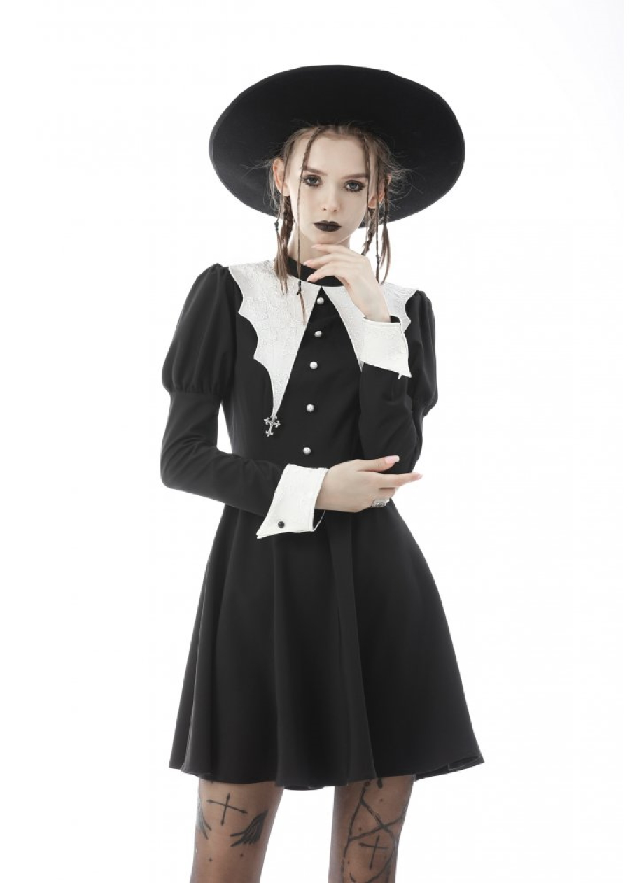 Robe Noire Et Blanche DARK IN LOVE 'bat' 4 Robe Noire Et Blanche DARK IN LOVE 'bat' – Image 2
