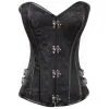 DISCOBOLE Corset Gothique En Tissu Brocarde Noir