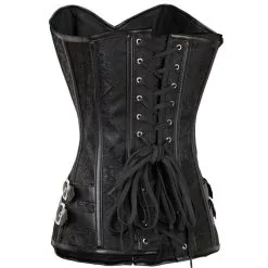 DISCOBOLE Corset Gothique En Tissu Brocarde Noir -Vêtements Gothiques 20160812112842 36378 900