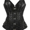 DISCOBOLE Corset Gothique Brocarde Noir 2 DISCOBOLE Corset Gothique Brocarde Noir -Vêtements Gothiques 20 900