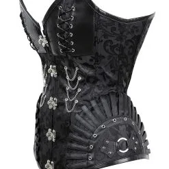 DISCOBOLE Corset Gothique Brocarde Noir -Vêtements Gothiques 2110 900