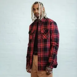 Surchemise Flanelle CHET ROCK 'red' -Vêtements Gothiques 21727344 60012 chet rock vuorellinen flannellipaita flannel overshirt punainen red 01 e483351d0f526427 1920 1080 900