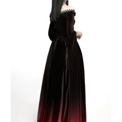 Longue Robe PUNK RAVE 'Majestic Empress' -Vêtements Gothiques 22 04257 900