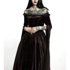Longue Robe PUNK RAVE 'Majestic Empress' -Vêtements Gothiques 22 04268 900