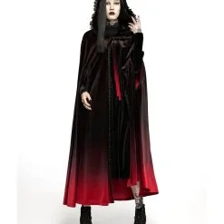 Longue Cape Femme PUNK RAVE 'Queen Of Crows' -Vêtements Gothiques 22 04728 900