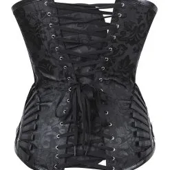 DISCOBOLE Corset Gothique Brocarde Noir -Vêtements Gothiques 2210 900