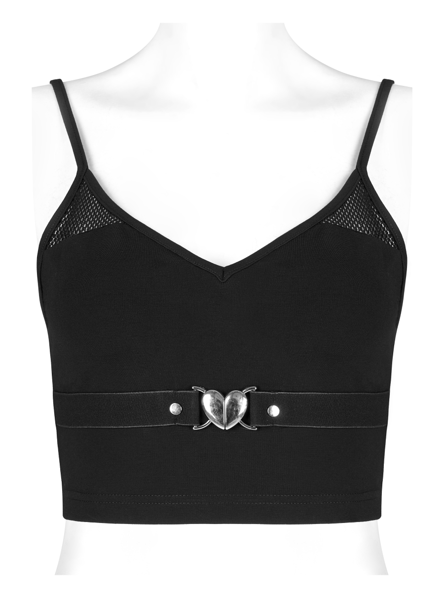 Crop Top PUNK RAVE 'Coeur Brisé' 4 Crop Top PUNK RAVE 'Coeur Brisé' – Image 2