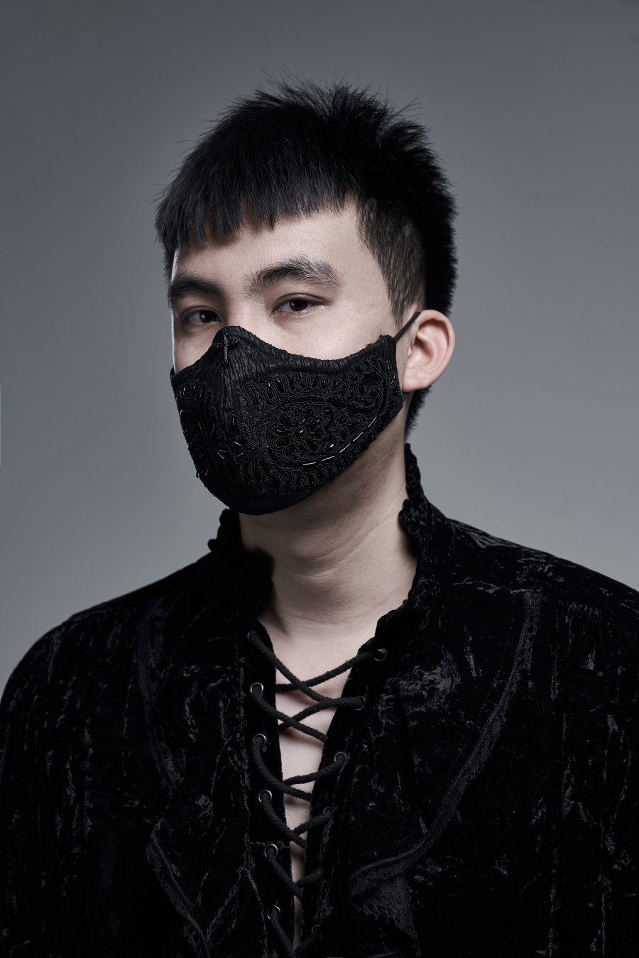 PUNK RAVE Masque Gothique En Tissu 5 PUNK RAVE Masque Gothique En Tissu – Image 3