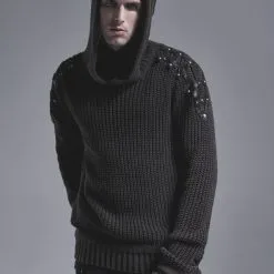 Pull Tricot PUNK RAVE 'cotte De Maille' -Vêtements Gothiques 2608039064202503580500785 900
