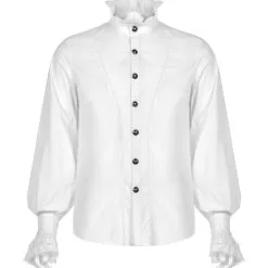 Chemise Vampire Blanche PUNK RAVE -Vêtements Gothiques 2608039064202503580501118 900