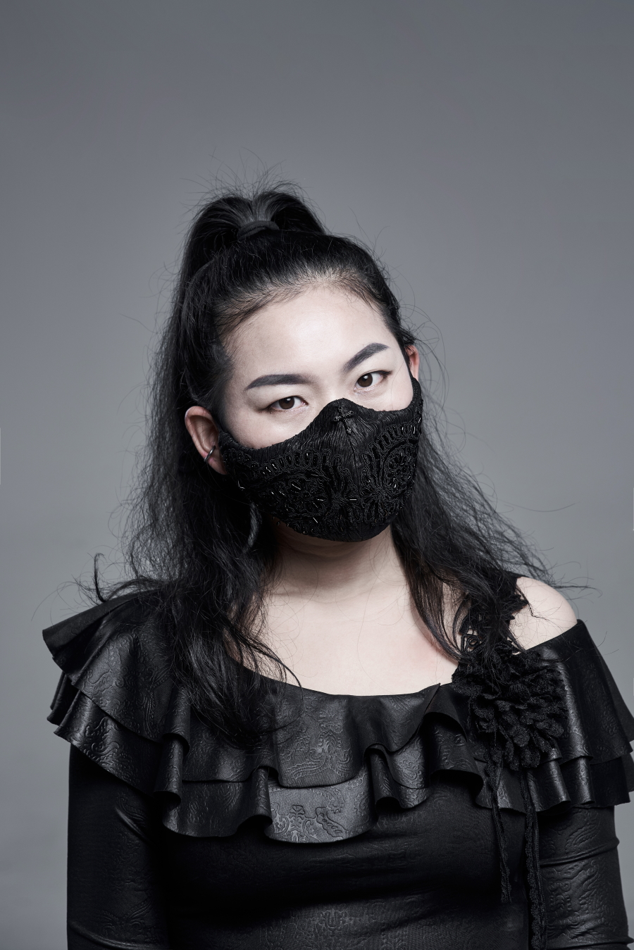 PUNK RAVE Masque Gothique En Tissu 3 PUNK RAVE Masque Gothique En Tissu