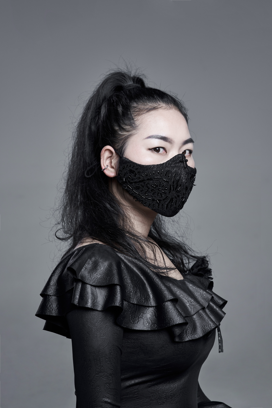 PUNK RAVE Masque Gothique En Tissu 4 PUNK RAVE Masque Gothique En Tissu – Image 2