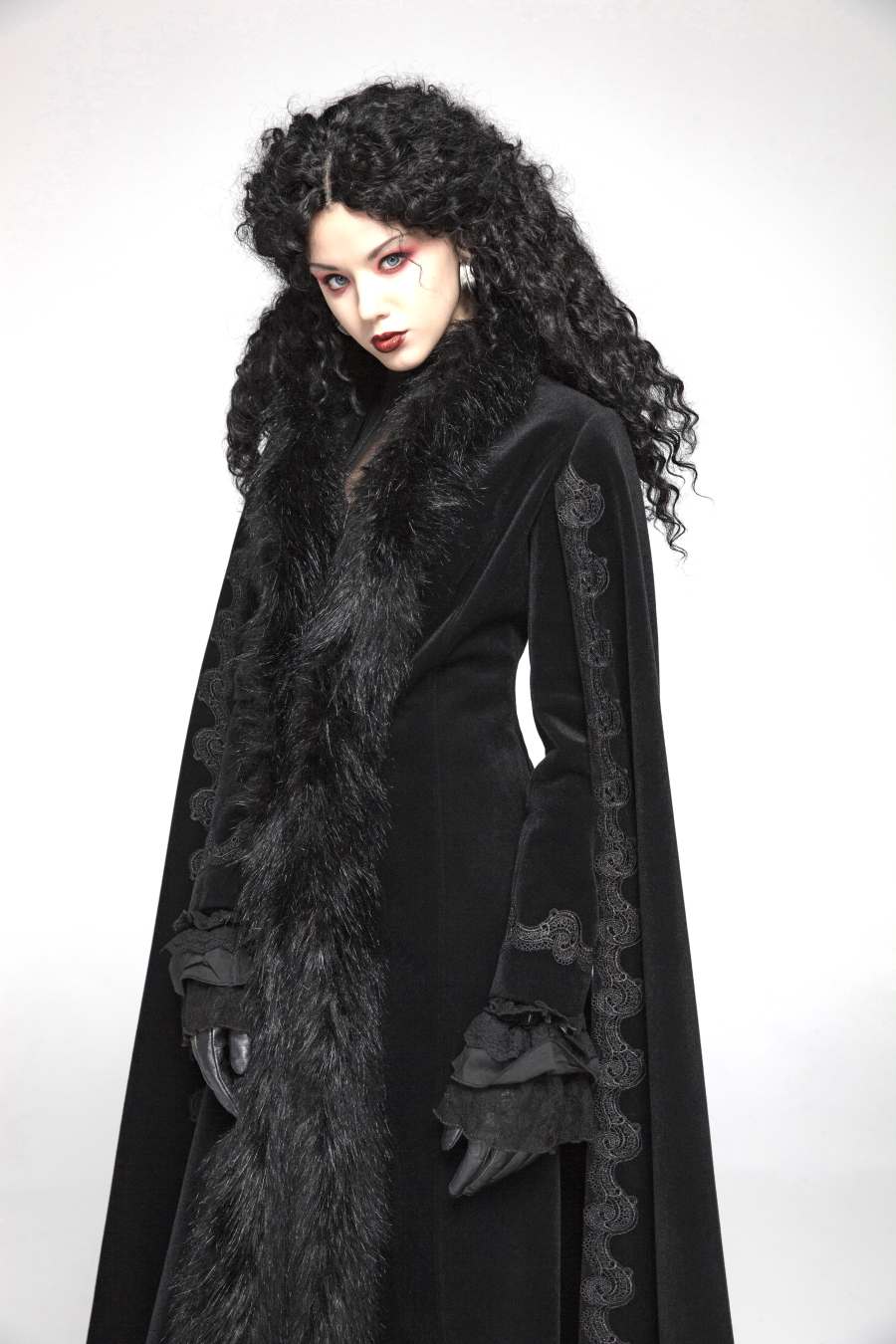 Long Manteau Gothique Punk Rave 'Goth Queen' 7 Long Manteau Gothique Punk Rave 'Goth Queen' – Image 5