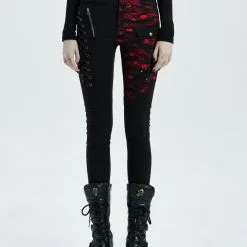 Pantalon Femme PUNK RAVE 'red Nebula'