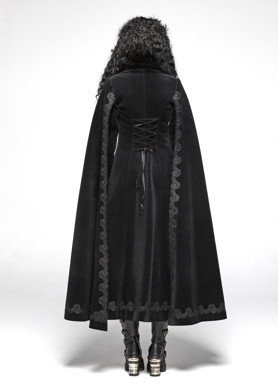 Long Manteau Gothique Punk Rave 'Goth Queen' 6 Long Manteau Gothique Punk Rave 'Goth Queen' – Image 4