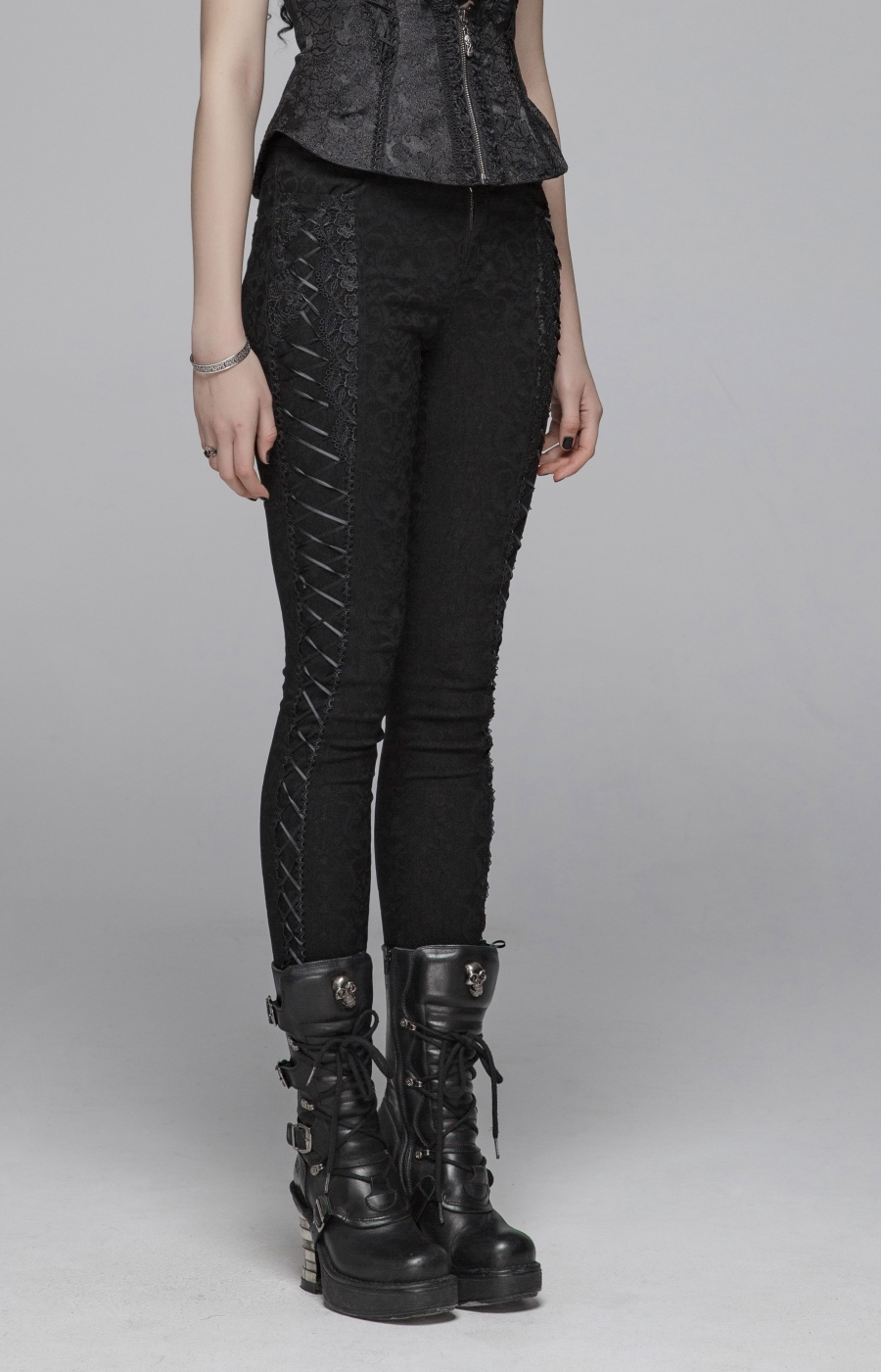 Pantalon Victorien PUNK RAVE 'lotus Noir' 4 Pantalon Victorien PUNK RAVE 'lotus Noir' – Image 2