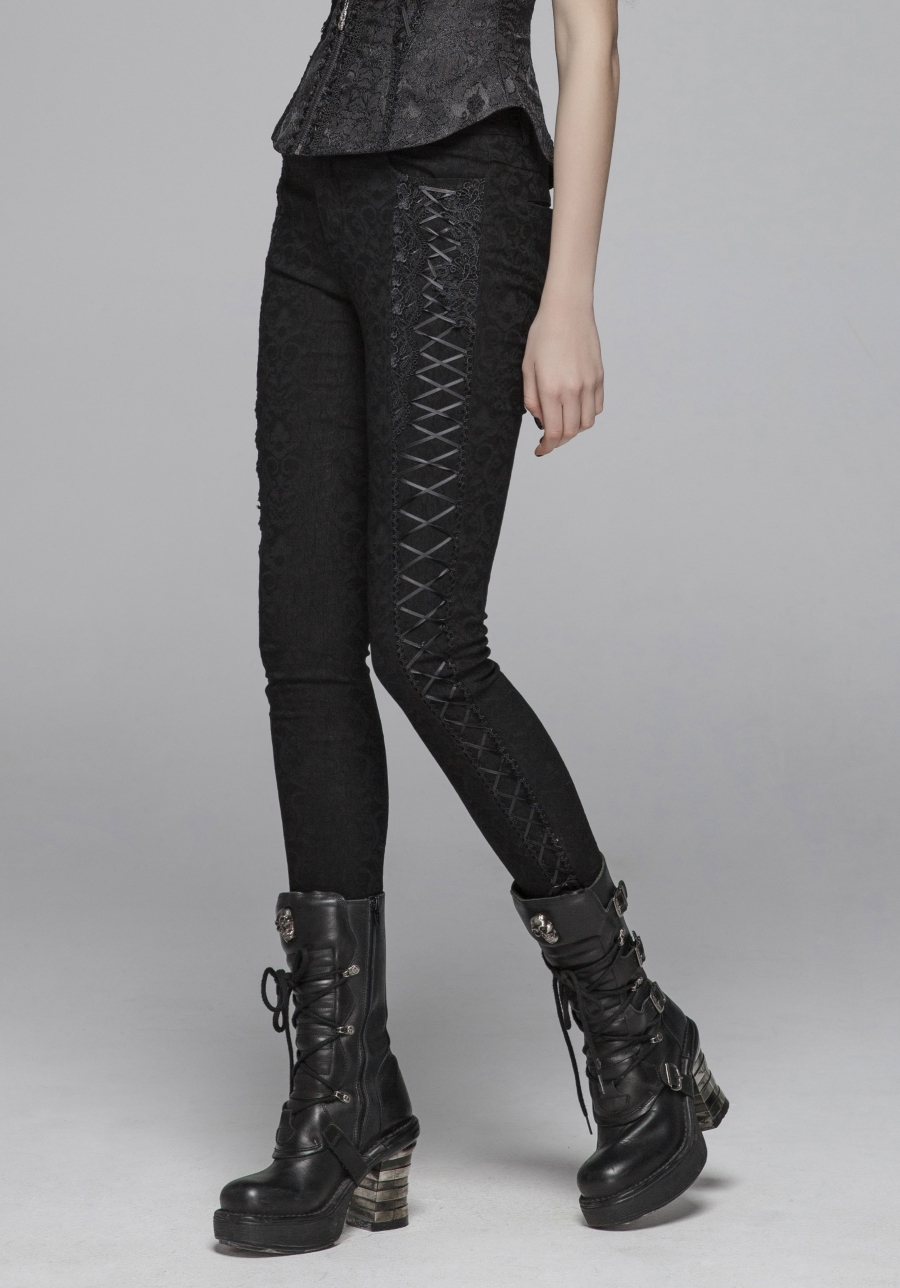 Pantalon Victorien PUNK RAVE 'lotus Noir' 3 Pantalon Victorien PUNK RAVE 'lotus Noir'