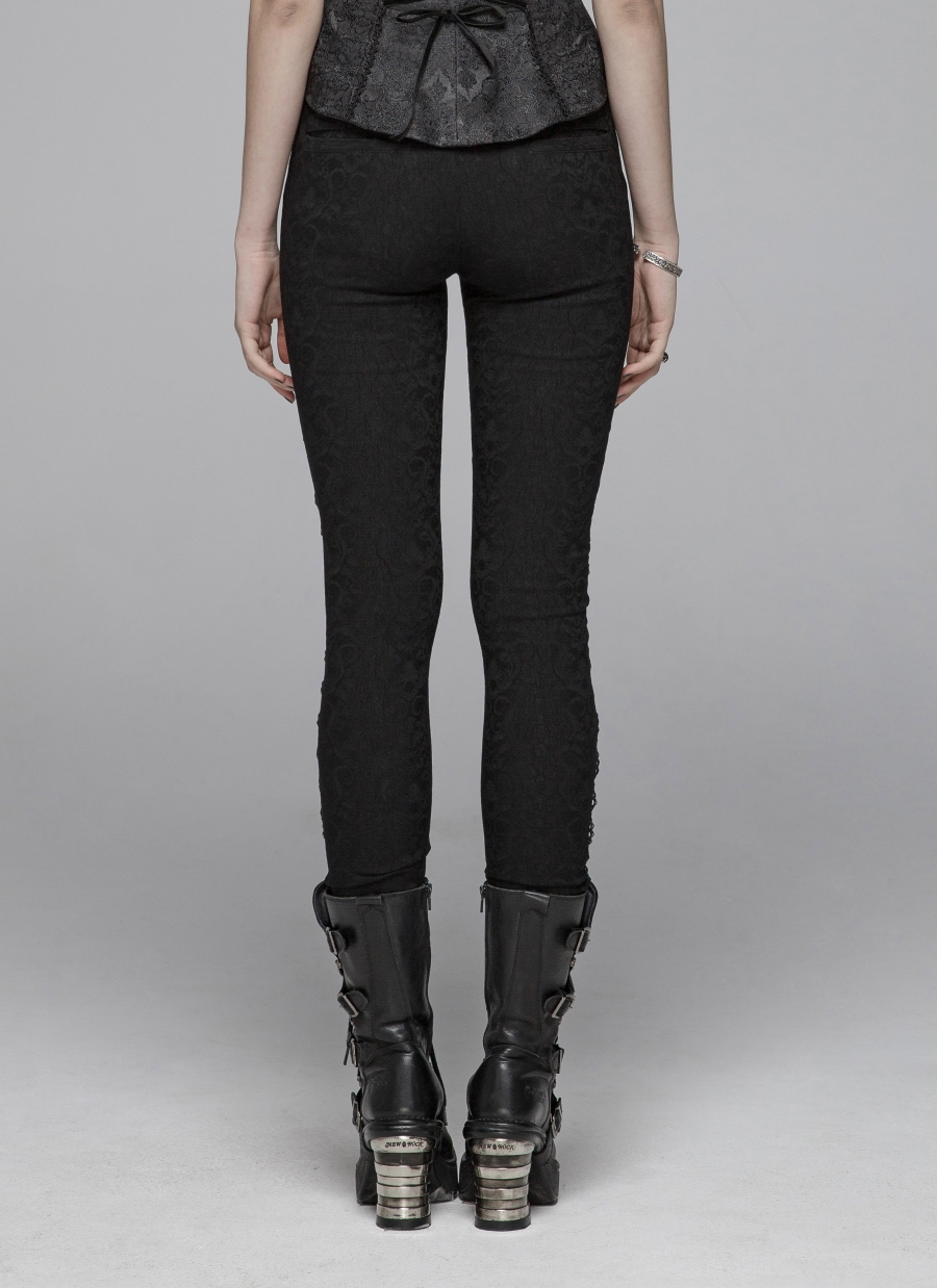 Pantalon Victorien PUNK RAVE 'lotus Noir' 5 Pantalon Victorien PUNK RAVE 'lotus Noir' – Image 3