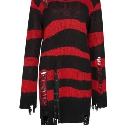 Pull Oversize PUNK RAVE 'red Moon' -Vêtements Gothiques 2608039064202503580502833 900
