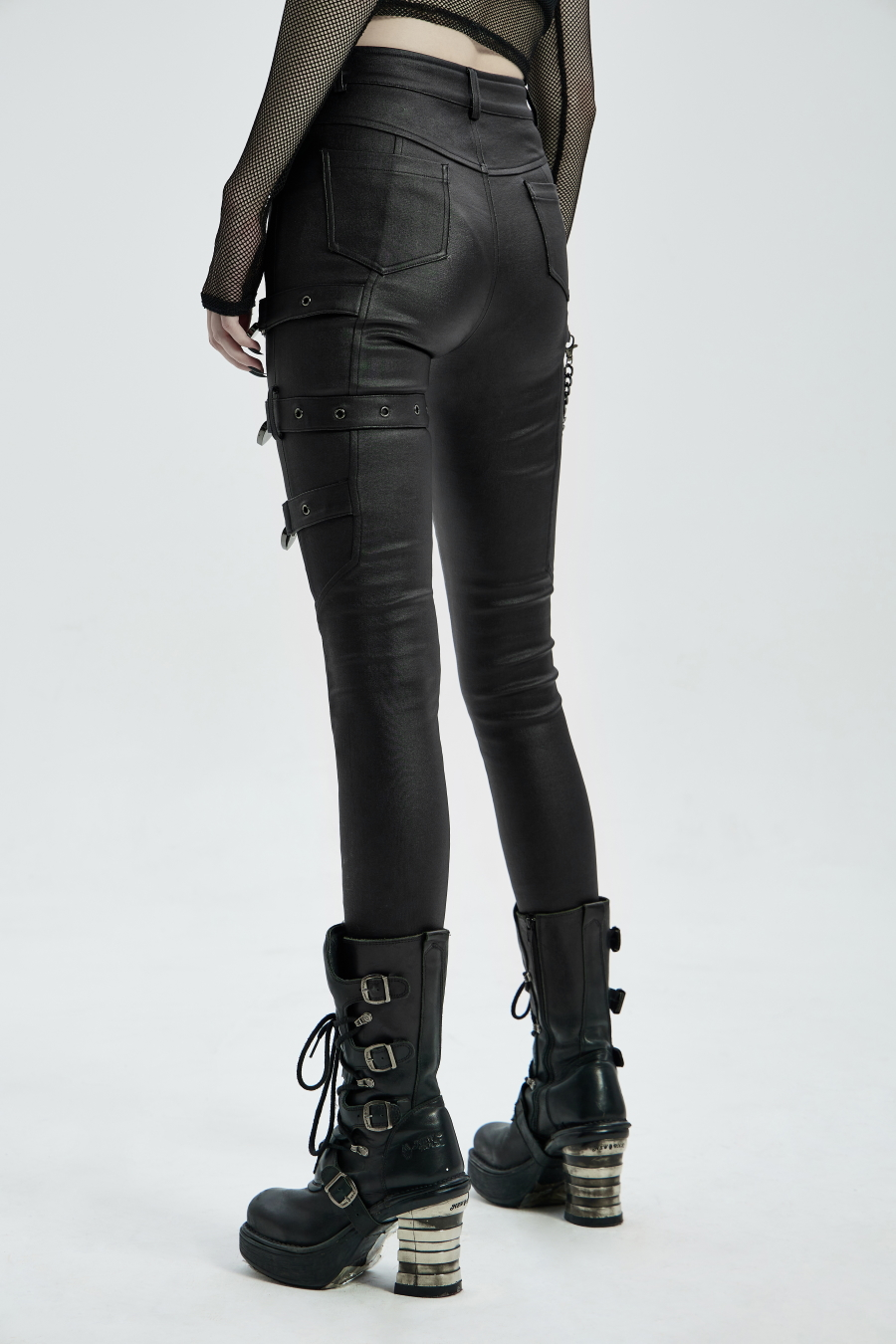 Pantalon Femme PUNK RAVE 'coeur Noir' 6 Pantalon Femme PUNK RAVE 'coeur Noir' – Image 4