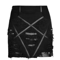 Jupe Post-apocalypse PUNK RAVE 'dark Decadence' -Vêtements Gothiques 2608039064202503580503030 900