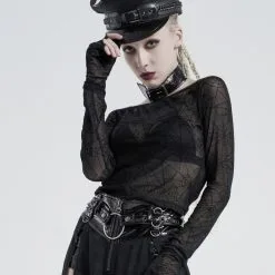 Haut Léger PUNK RAVE 'veuve Noire' -Vêtements Gothiques 2608039064202503580503761 900