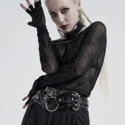 Haut Léger PUNK RAVE 'veuve Noire' -Vêtements Gothiques 26080390642025035805037716529221333274542802325253652922591822823 900