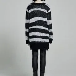 Pull Oversize PUNK RAVE 'white Moon' -Vêtements Gothiques 2608039064202503580504505 900