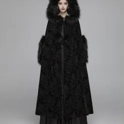 Longue Cape PUNK RAVE 'nébuleuse Noire' -Vêtements Gothiques 2608039064202503580507544 900