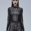 Haut Imprimé PUNK RAVE 'skeleton' -Vêtements Gothiques 26080390642025035805133592 900
