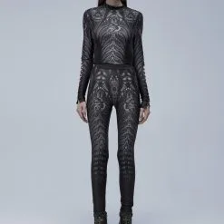 Haut Imprimé PUNK RAVE 'skeleton' -Vêtements Gothiques 26080390642025035805133593 900