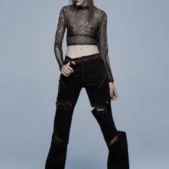 Pantalon Baggy PUNK RAVE 'Adallia' -Vêtements Gothiques 2608039064202503580514231 900
