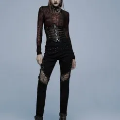 Pantalon Clouté PUNK RAVE 'deadly Spikes' -Vêtements Gothiques 2608039064202503580514356 900