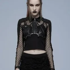 Veste Crop Top PUNK RAVE 'Geindra'