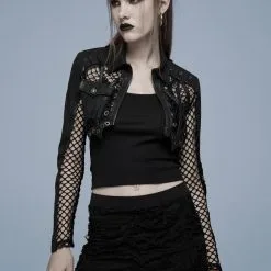 Veste Crop Top PUNK RAVE 'Geindra' -Vêtements Gothiques 2608039064202503580514540 900