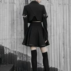 Mini Jupe PUNK RAVE 'dark Lolita' -Vêtements Gothiques 260803906420250358058957 900